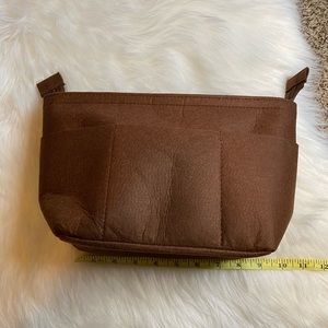 Felt Insert Bag Organizer for Neverfull PM Tote Bag Brown